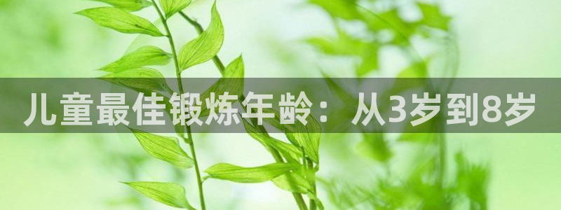 风速体育直播app：儿童最佳锻炼年龄：从3岁到8岁